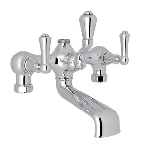 Georgian Era Exposed Tub and Shower Mixer Valve - Polished Chrome with Metal Lever Handle | Model Number: U.3018LS-APC - Product Knockout