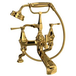 DISCONTINUED Deco™ Exposed Deck Mount Tub Filler - Unlacquered Brass | Model Number: U.3100LS/1-ULB