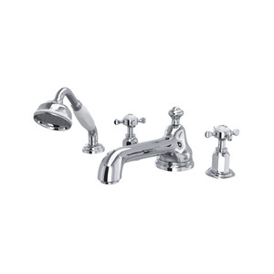 Edwardian™ 4-Hole Deck Mount Tub Filler With Low Spout - Polished Chrome | Model Number: U.3738X-APC