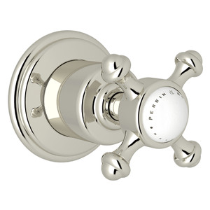 Georgian Era Trim for Volume Control and Diverters - Polished Nickel with Cross Handle | Model Number: U.3775X-PN/TO - Product Knockout