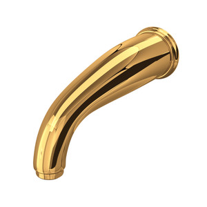 Edwardian 8 1/4 Inch Wall Mount Bathtub Spout - English Gold | Model Number: U.3805EG - Product Knockout