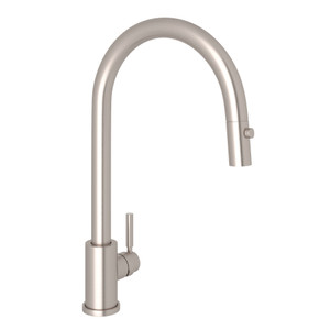 Holborn Pulldown Kitchen Faucet - Satin Nickel with Metal Lever Handle | Model Number: U.4044STN-2 - Product Knockout