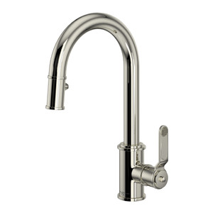 Armstrong Pulldown Bar and Food Prep Faucet - Polished Nickel with Metal Lever Handle | Model Number: U.4543HT-PN-2 - Product Knockout