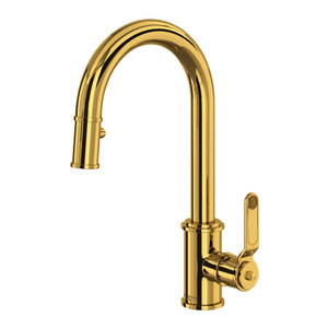 Armstrong™ Pull-Down Bar/Food Prep Kitchen Faucet - Unlacquered Brass | Model Number: U.4543HT-ULB-2