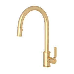 Armstrong™ Pull-Down Kitchen Faucet With C-Spout - Satin English Gold | Model Number: U.4544HT-SEG-2