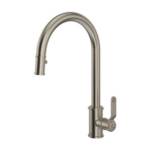 Armstrong Pulldown Kitchen Faucet - Satin Nickel with Metal Lever Handle | Model Number: U.4544HT-STN-2 - Product Knockout