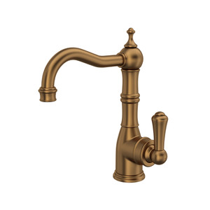 Edwardian Single Lever Single Hole Bar and Food Prep Faucet - English Bronze with Metal Lever Handle | Model Number: U.4739EB-2 - Product Knockout