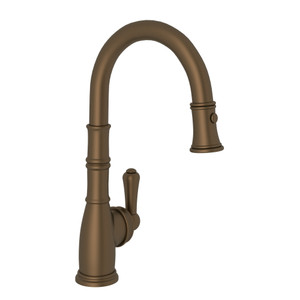 Georgian Era Pulldown Bar and Food Prep Faucet - English Bronze with Metal Lever Handle | Model Number: U.4743EB-2 - Product Knockout
