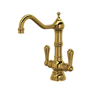 Edwardian™ Two Handle Bar/Food Prep Kitchen Faucet - Unlacquered Brass | Model Number: U.4759ULB-2