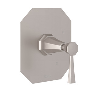 Deco Pressure Balance Trim without Diverter - Satin Nickel with Lever Handle | Model Number: U.5107LS-STN - Product Knockout