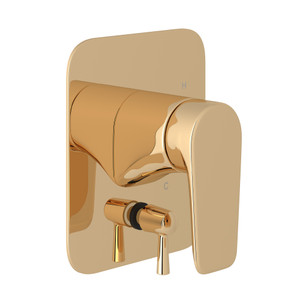 DISCONTINUED-Hoxton Pressure Balance Trim with Diverter - English Gold with Metal Lever Handle | Model Number: U.5436NLS-EG - Product Knockout