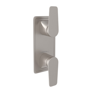 DISCONTINUÉ -Garniture thermostatique  1/2 pouce avec déviateur Hoxton - Nickel satiné avec poignée à levier | Numéro de modèle: U.5478LS-STN/TO - Produit épuisé