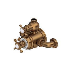 Edwardian™ 3/4" Exposed Therm Valve With Volume And Temperature Control - English Bronze | Model Number: U.5552X-EB