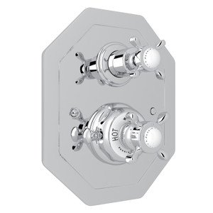 DISCONTINUED Edwardian™ 3/4" Octagonal Thermostatic Trim With Volume Control - Polished Chrome | Model Number: U.5556X-APC/TO