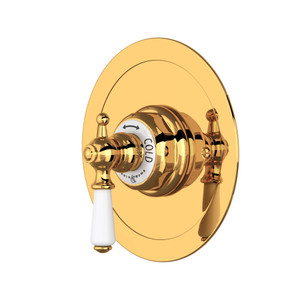 Edwardian™ 3/4" Round Thermostatic Trim Without Volume Control - English Gold | Model Number: U.5565L-EG/TO
