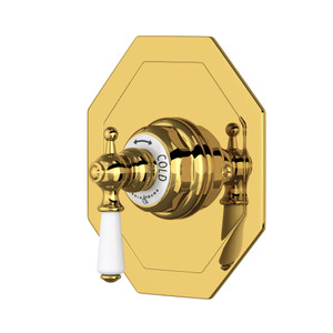 Edwardian™ 3/4" Octagonal Thermostatic Trim Without Volume Control - Unlacquered Brass | Model Number: U.5585L-ULB/TO