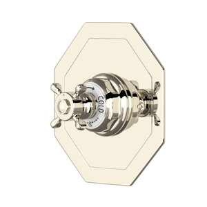 Edwardian™ 3/4" Octagonal Thermostatic Trim Without Volume Control - Polished Nickel | Model Number: U.5586X-PN/TO