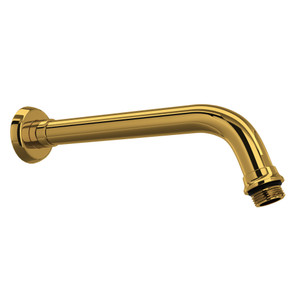 Holborn 7 1/4 Inch Angled Wall Mount Shower Arm - Unlacquered Brass | Model Number: U.5882ULB - Product Knockout
