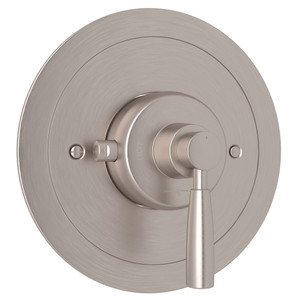 Holborn Thermostatic Trim Plate without Volume Control - Satin Nickel with Metal Lever Handle | Model Number: U.5885LS-STN/TO - Product Knockout