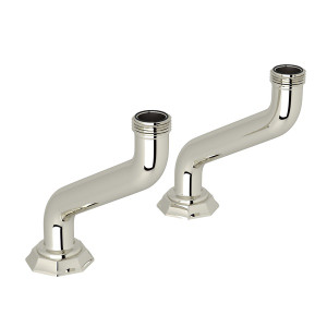Deco Pair of Extended Deck Pillar Unions - Polished Nickel | Model Number: U.6186PN - Product Knockout