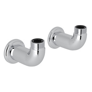Pair of Wall Unions - Polished Chrome | Model Number: U.6381APC - Product Knockout
