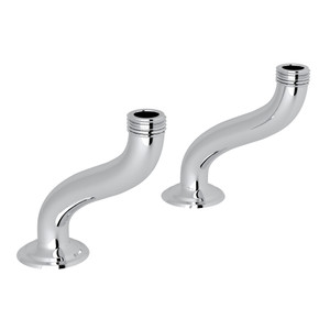 Pair of Extended Deck Pillar Unions - Polished Chrome | Model Number: U.6386APC - Product Knockout