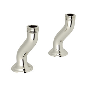 Pair of Deck Pillar Unions - Polished Nickel | Model Number: U.6387PN - Product Knockout