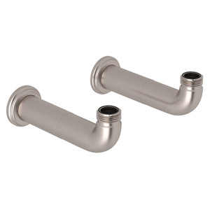 Pair of Extended Wall Unions - Satin Nickel | Model Number: U.6389STN - Product Knockout