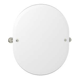 Holborn Wall Mount 24 7/16 Inch Oval Mirror - Polished Nickel | Model Number: U.6482PN - Product Knockout