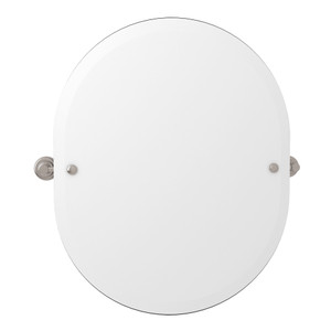 Holborn Wall Mount 24 7/16 Inch Oval Mirror - Satin Nickel | Model Number: U.6482STN - Product Knockout