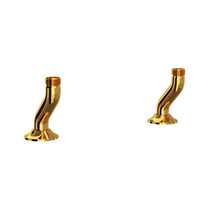 Georgian Era™ Bridge Kitchen Faucet Deck Unions - Unlacquered Brass | Model Number: U.6793ULB-2