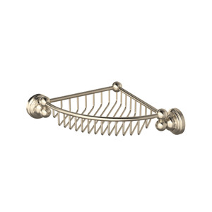 Edwardian™ Wall Mount Corner Basket - Satin Nickel | Model Number: U.6916STN