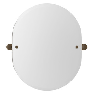 DISCONTINUED-Wall Mount 24 7/16 Inch Oval Mirror - English Bronze | Model Number: U.6982EB - Product Knockout