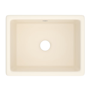 Classic Shaker Single Bowl Inset or Undermount Fireclay Secondary Kitchen or Laundry Sink - Parchment | Model Number: UM2318PCT - Product Knockout