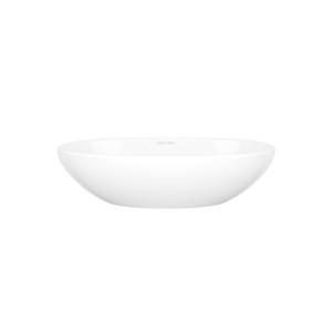 Barcelona 19" x 12" Oval Vessel Lavatory Sink - Standard White (Gloss) | Model Number: VB-BAR-48-NO