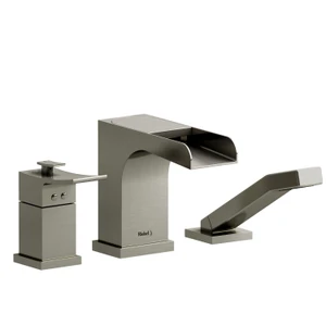 DISCONTINUED Zendo™ 3-Hole Deck Mount Tub Filler With Trough - Brushed Nickel | Model Number: ZOOP17BN