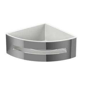 DISCONTINUED Corner Basket - Chrome/White | Model Number: 272CW