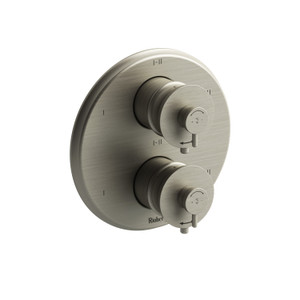 DISCONTINUED 4-way no share Type T/P (thermostatic/pressure balance) coaxial complete valve - Brushed Nickel | Model Number: ATOP88BN