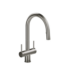 DISCONTINUED Azure™ Two Handle Pull-Down Kitchen Faucet - Stainless Steel | Model Number: AZ801SS-15