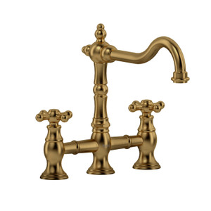 DISCONTINUED Bridge kitchen faucet - Brushed Gold | Model Number: BR100+BG-10