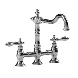 DISCONTINUED-Bridge Kitchen Faucet - Chrome | Model Number: BR100LC - Product Knockout