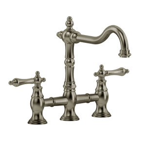 DISCONTINUED-Bridge Kitchen Faucet - Brushed Nickel | Model Number: BR100LBN - Product Knockout
