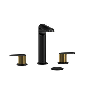 DISCONTINUED Ciclo™ Widespread Lavatory Faucet - Black/Brushed Gold | Model Number: CI08BKBG-05