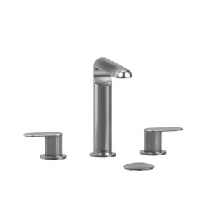 Ciclo 8 Inch Bathroom Faucet - Brushed Chrome with Lined Lever Handles | Model Number: CI08LNBC-05 - Product Knockout