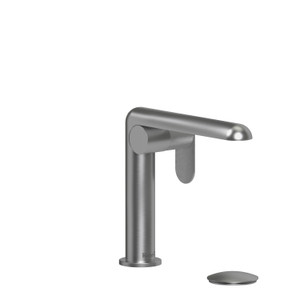 Ciclo Single Hole Bathroom Faucet - Brushed Chrome with Knurled Lever Handles | Model Number: CIS01KNBC-05 - Product Knockout