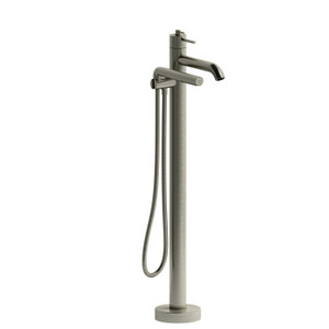 CS 2-Way Type T (Thermostatic) Coaxial Floor-Mount Tub Filler With Hand Shower - Brushed Nickel | Model Number: CS39BN - Product Knockout