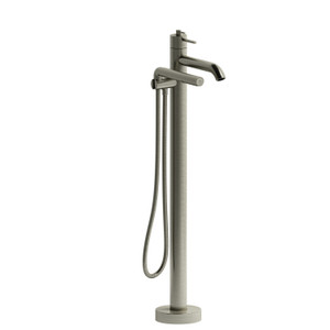 CS 2-Way Type T (Thermostatic) Coaxial Floor-Mount Tub Filler With Hand Shower - Brushed Nickel | Model Number: CS39BN-EX - Product Knockout