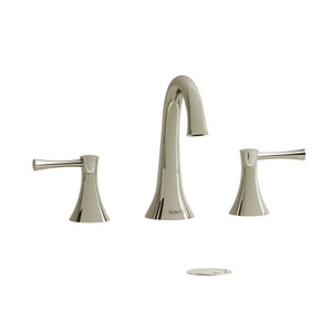 DISCONTINUED-Edge Widespread Bathroom Faucet - Polished Nickel with Lever Handles | Model Number: ED08LPN-05 - Product Knockout