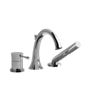 Edge 3-Piece Deck-Mount Tub Filler With Hand Shower PEX - Chrome | Model Number: ED10C-SPEX - Product Knockout