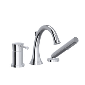 Edge 3-Piece Type P (Pressure Balance) Deck-Mount Tub Filler With Hand Shower Expansion PEX - Chrome | Model Number: ED16C-EX - Product Knockout